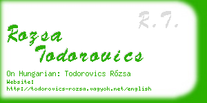 rozsa todorovics business card
