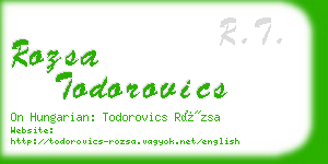 rozsa todorovics business card